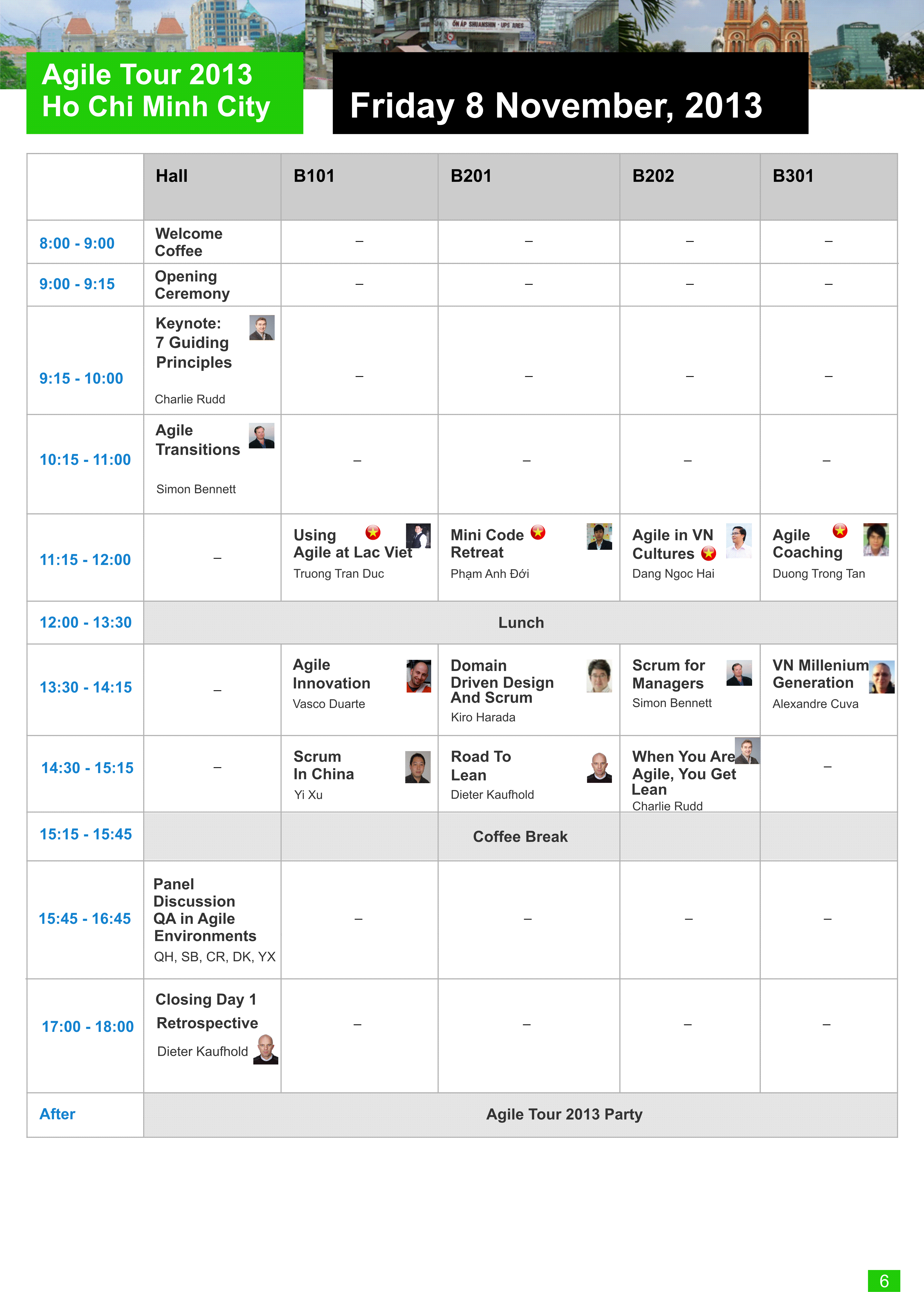 Agile Tour 2013 HCMC - Friday November  8, 2013